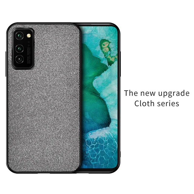 Gray IKrsses для huawei Honor V30 Pro Чехол PU простая ткань Жесткий Чехол Мягкий чехол для huawei Honor V30 чехол все включено - Цвет: Gray