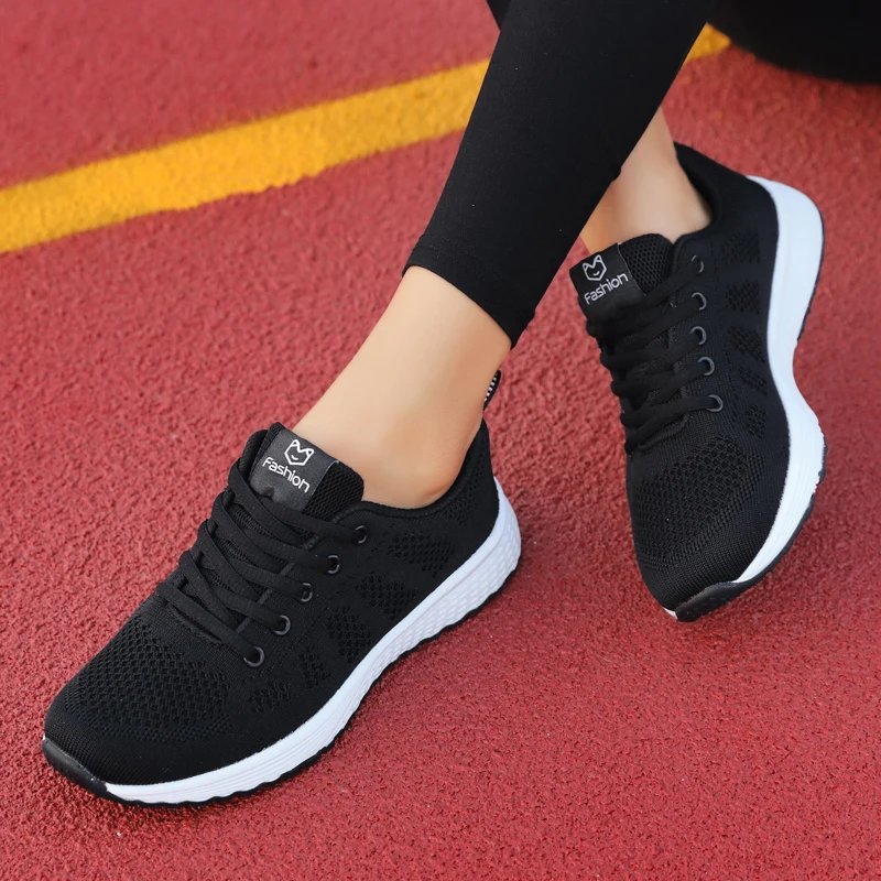 Ladies Wedge Trainers High Top Velcro Ankle Boots Sneakers Breathable Casual Heel Sport Shoes Lace-up Shoes Running Shoes White Green Black Rose Red 35-40