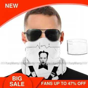 

Mime Mouth Face Mask Klaus Nomi White Facial Mask with Filters Kawai for Adult Funny Mask