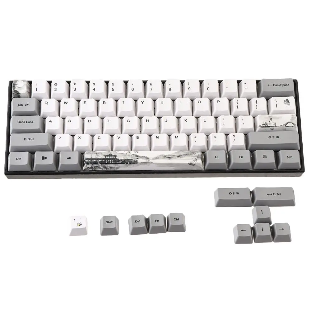 Китайский Lnk живопись Keycap набор PBT Сублимация OEM профиль Keycap для GK61 GK64 Механическая игровая клавиатура для ПК ноутбука