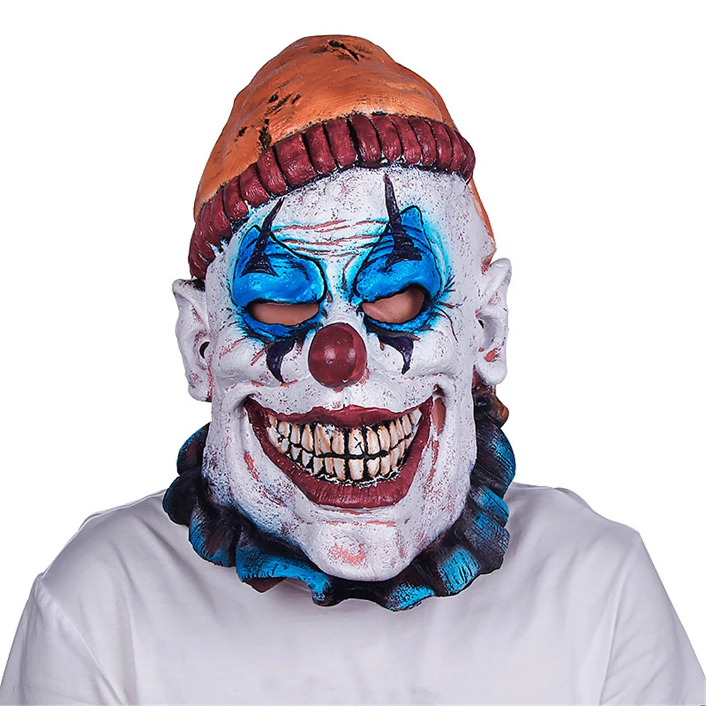 ハロウィン怖いピエロ長い髪ゴースト怖いマスク小道具呪怨ゴーストヘッジゾンビマスク現実的なラテックスマスク アニメ コスチューム Aliexpress