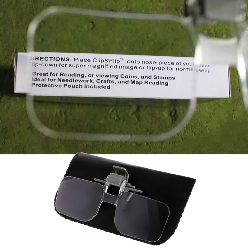 2X Clip Loupe Magnifier Light-weight Magnifying Glasses for