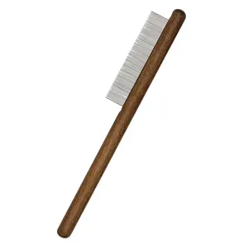 

1 pc Stain Removal Comb Fine Teeth Portable Round Handle Walnut Cleaning Comb Pet Grooming Tool Pet Flea Comb for Cats Dogs