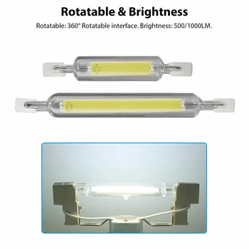 

R7S LED Bulb 110V 118mm Environmental Protection Replacement Bulb Floodlight Warm White Glass 78mm Double Ended Studio Lighting