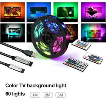 

USB LED Strip DC 5V Flexible Light 60LEDs 1M 2M Waterproof christmas Decortion Desktop Decor Screen TV Background Lighting