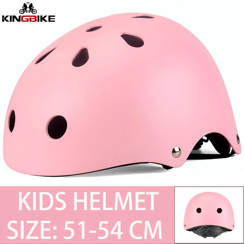Pink KINGBIKE велосипедный шлем для детей для катания на коньках MTB дорожный велосипедный шлем розовый для девочек и мальчиков велосипедный шлем Capacete Casco сильный спортивный шлем - Цвет: Pink