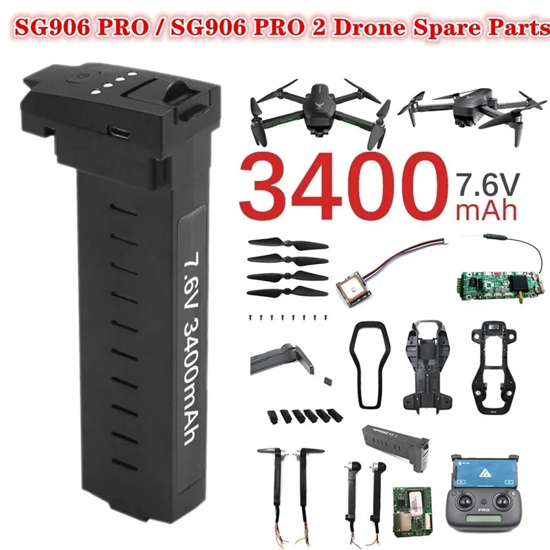 SG906PRO SG906PRO2 x7 Pro Drone Quadcopter Spare Parts Motor Arm Set Blades Body Shell GPS Module Receiving Board Camera Control