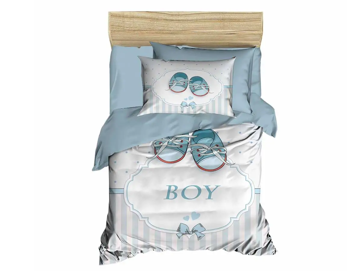 Digital Printed 3d Baby bed Sheet Set Boy Water Green