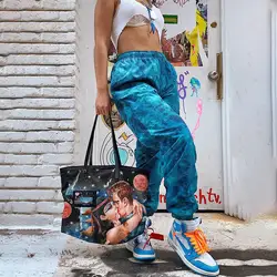 Модные женские туфли однотонные Цвет, толстовка с капюшоном, Женская толстовка с резинкой на щиколотке брюки синий Высокая Талия Брюки