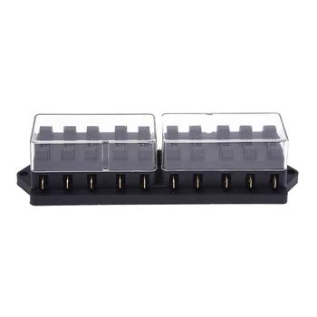 

10 Trade Fuse Box Fuse Holder for Car Automotive Blade Fuse 2V Plastic