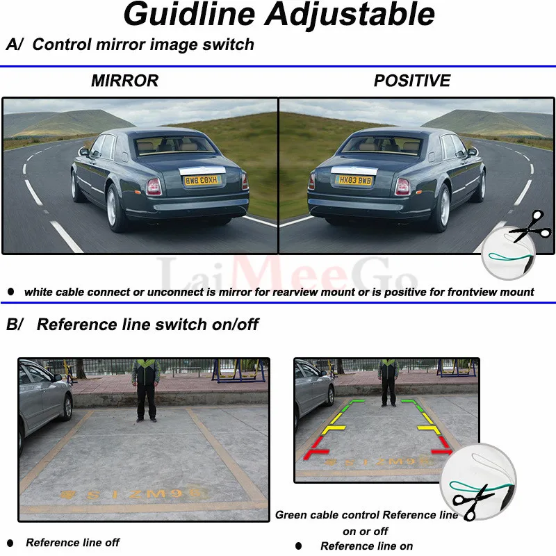 Car Backup CCD Front Rear View Camera 170 Degree Wide Angle Waterproof Without Guide Line Auto Parking Sensor System (2)