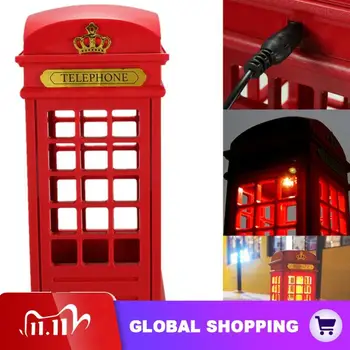 

Retro London Telephone Booth Night Light USB Battery Dual-Use LED Bedside Table Lamp