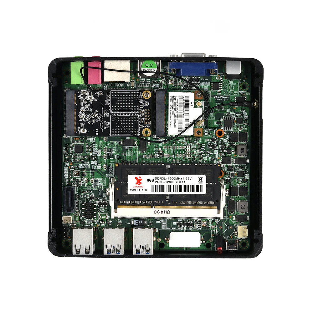 Мини ПК Intel Pentium 4405U HTPC Windows Linux 4* USB3.0 2* USB2.0 HDMI VGA 300M WiFi гигабитный Ethernet микро компьютер