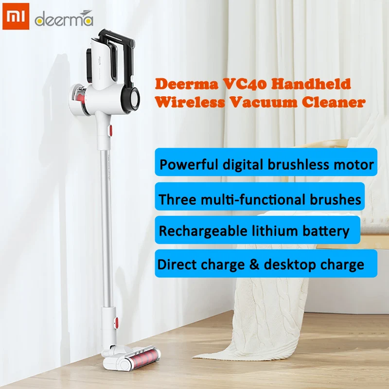 

Newest Original Xiaomi Deerma VC40 Handheld Wireless Vacuum Cleaner 15000Pa Strong Suction brushless motor Dust Collector