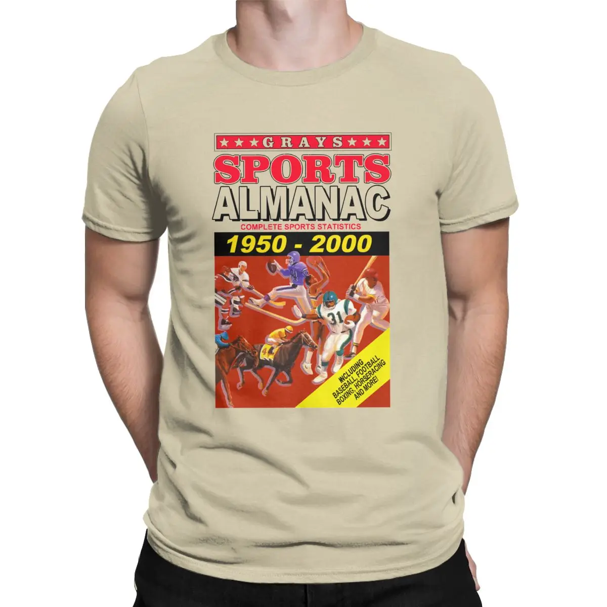 Спортивные мужские футболки Almanac 1950-2000, Ретро стиль, футболка с коротким рукавом и круглым вырезом, Графические Топы - Цвет: Хаки