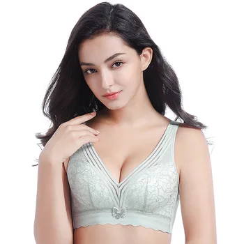 

Sexy Lace Women's Bras Seamless Plus Size Brassiere B C Cup Push Up Lingerie Breathable Bralette Wire Free Female Underwear