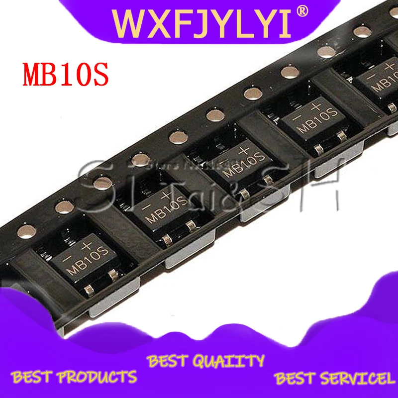50 шт. MB10S SOP-4 1000V 0.5A мостовой выпрямитель Новый и оригинальный IC | Электронные