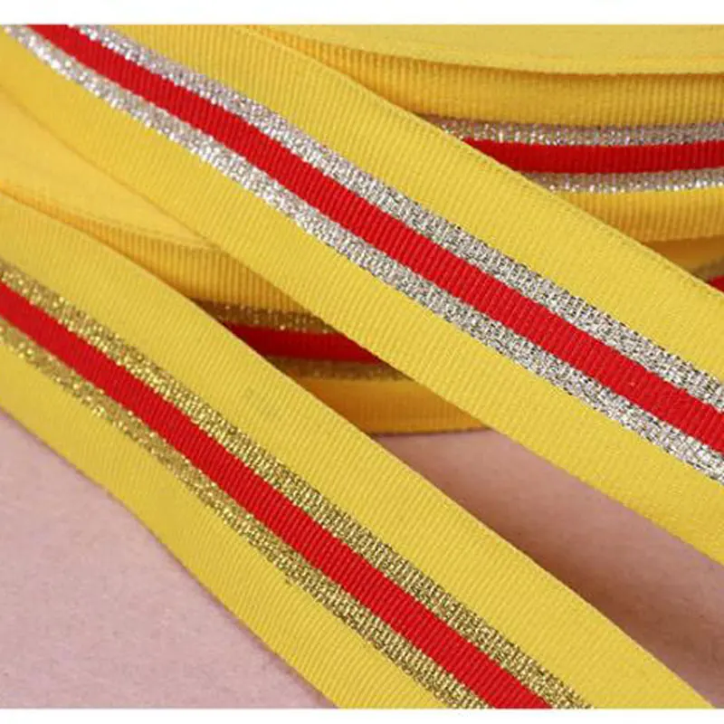 

25mm Width Handmade Colorful Stain Ribbon backpack Stripes Nylon Belt Tension DIY Sewing Lace Trim Waist Band Garment Accessory