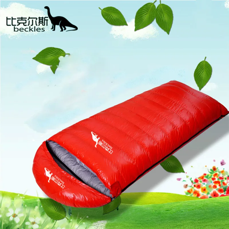 BECKLES Outdoor hiking camping breathable duvet sleeping bag adult 95% goose down light warm travel sleeping bag can be stitched