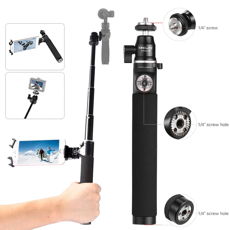 DJI OSMO удлинитель стержень масштабируемый удлинитель для DJI Osmo& Osmo Plus& OSMO мобильный ручной карданный держатель аксессуары