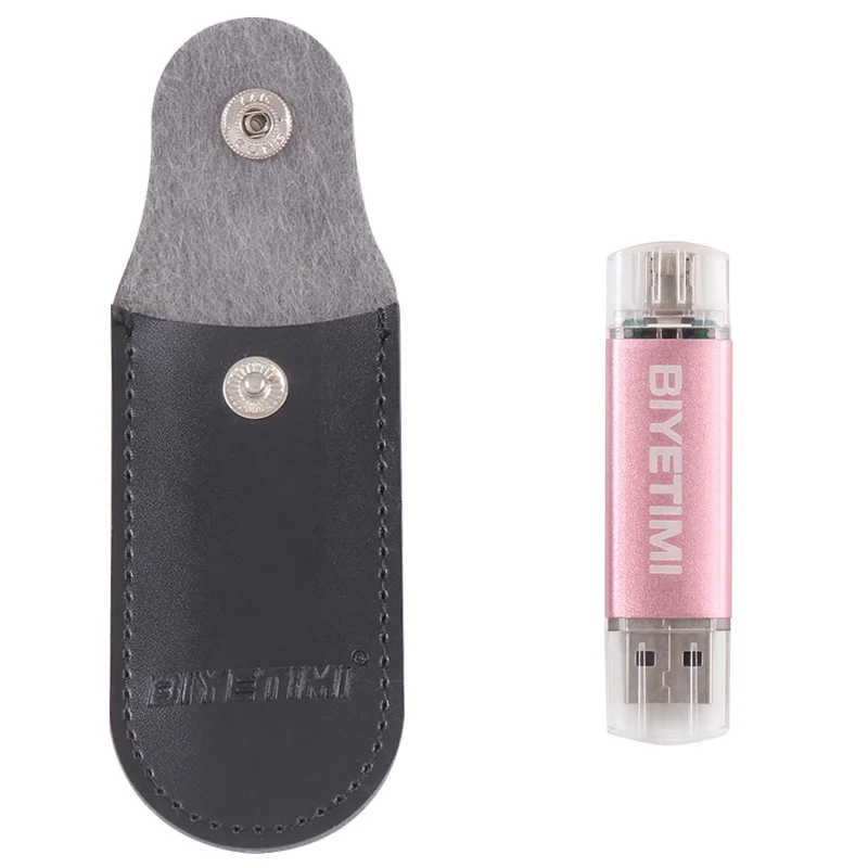 Флэш накопитель Biyetimi USB OTG на Android флэш 4 ГБ 8 16 32 64 2 0 для кожаного чехла Флэшка Micro