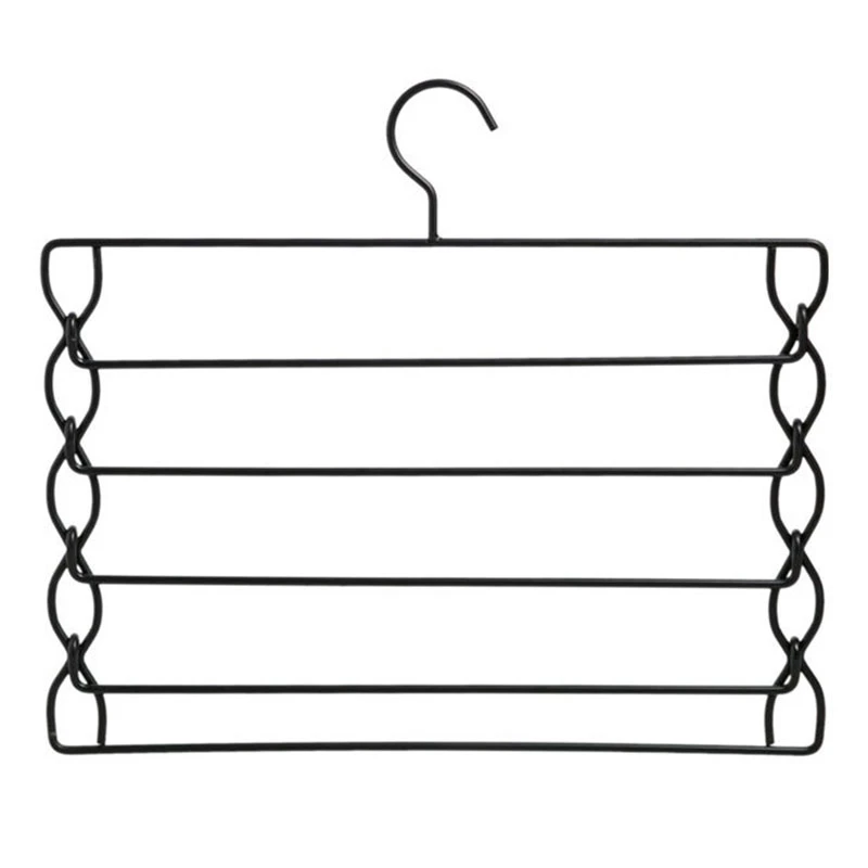 

Metal Hook Type Non-Folding Rack Multifunctional Hanger Iron Hanging Trousers Wardrobe Household for Creative Multi-Layer Shelf
