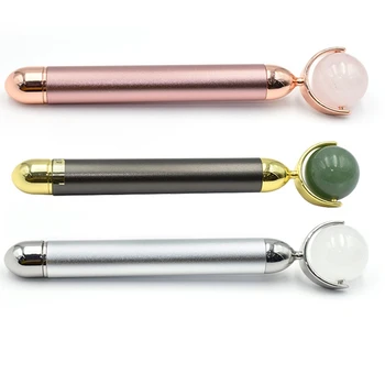 

Electric Jade Roller Slimming Face Massage Lifting Vibrating Natural Jade Stone Facial Beauty Tool with Box