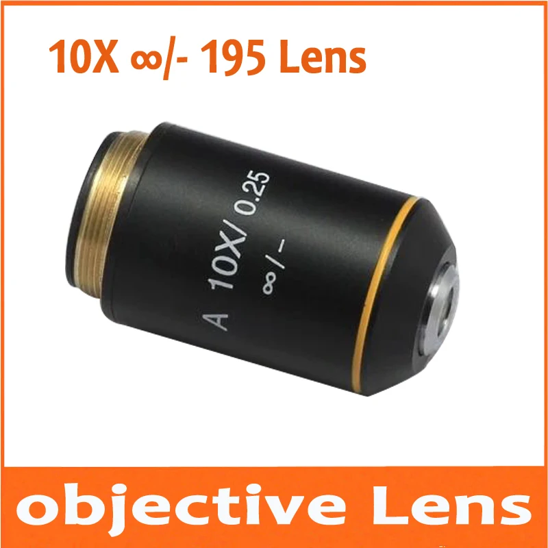 

1pc 10X Times Infinity Biological Microscope Achromatic Infinity Objective Lens System for Olympus Biomicroscope 20.32*0.705mm