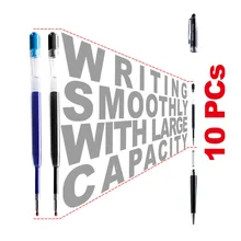 10 шт 424 черные, голубые чернила гелевая ручка заправка l98мм Замена для перезарядки для металлической шариковой ручки нейтральная Заправка для офиса и школы