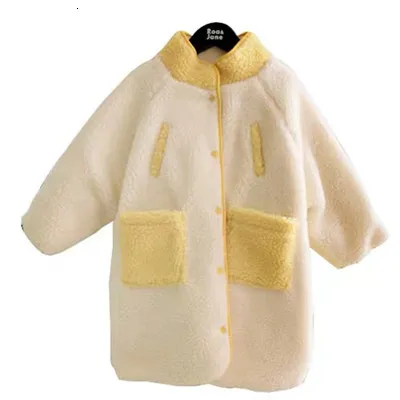 Зимнее пальто для девочек Детская длинная хлопковая куртка коллекция года, корейский бренд, пуховик, куртка Rona Ja*, белые пальто для девочек Одежда для маленьких мальчиков - Цвет: beige