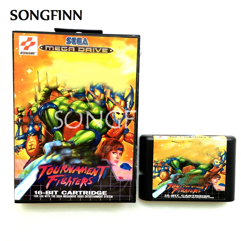 16 bit MD Memory Card With Box for Sega Mega Drive Genesis Megadrive - Turtles Tournament Fighters | Электроника