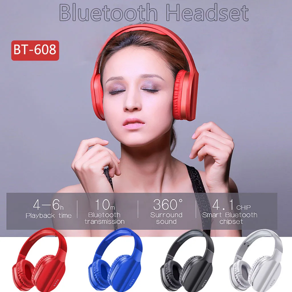 OVLENG BT-608 беспроводные наушники Bluetooth гарнитура повязка на голову Игровые наушники с микрофоном для ПК Mp3 мобильный телефон 903#2