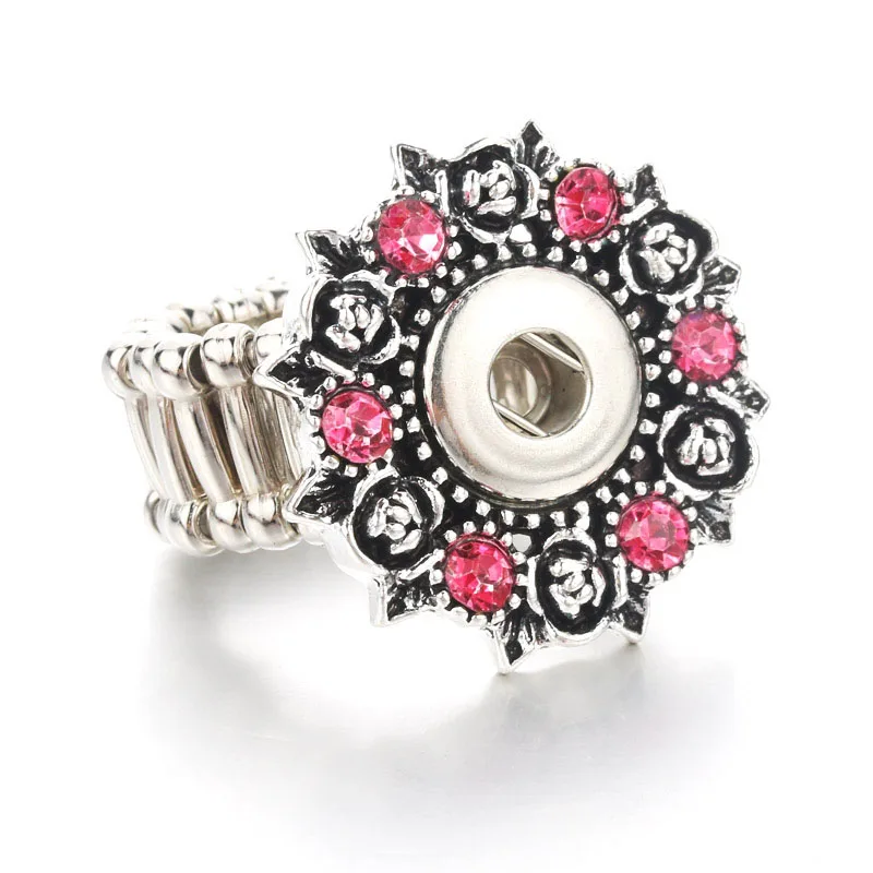 Новые ювелирные изделия клёпки со стразами кольцо 12 мм 18 мм DIY вечерние кольца пояс жизни кнопки кольца - Цвет основного камня: 12mm-10