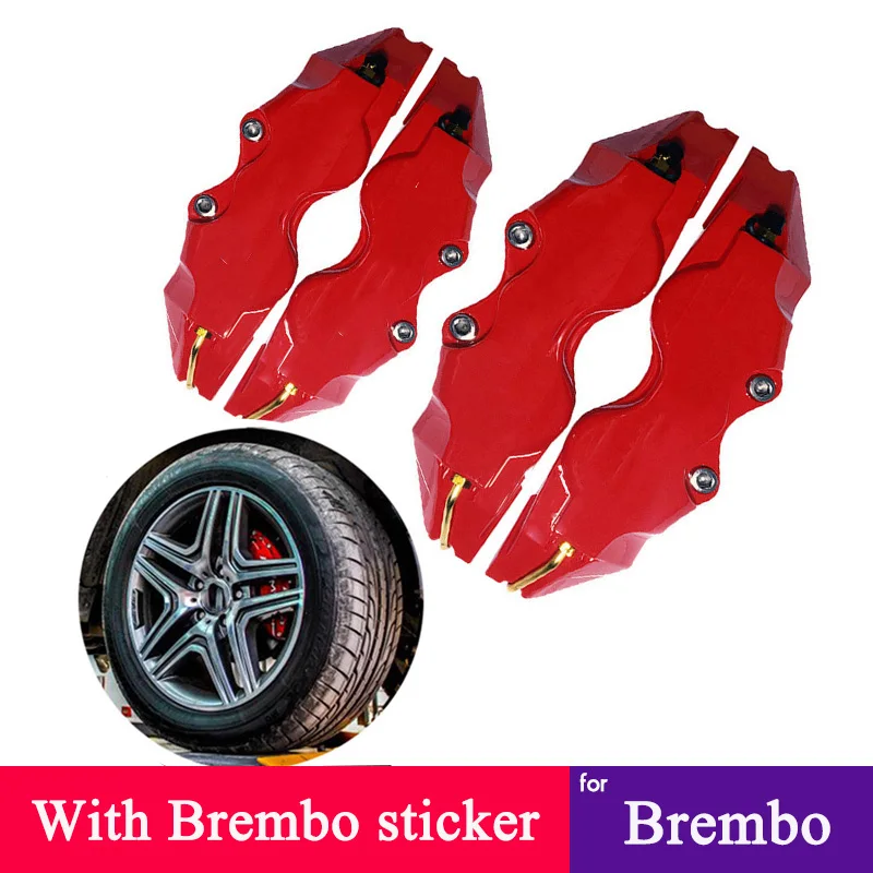 

4PCS fit 14"15"16"17"18"19inch Wheel for Brembo Caliper Covers Car Styling ABS Plastic Heat-resisting Disc Brake Caliper Cover
