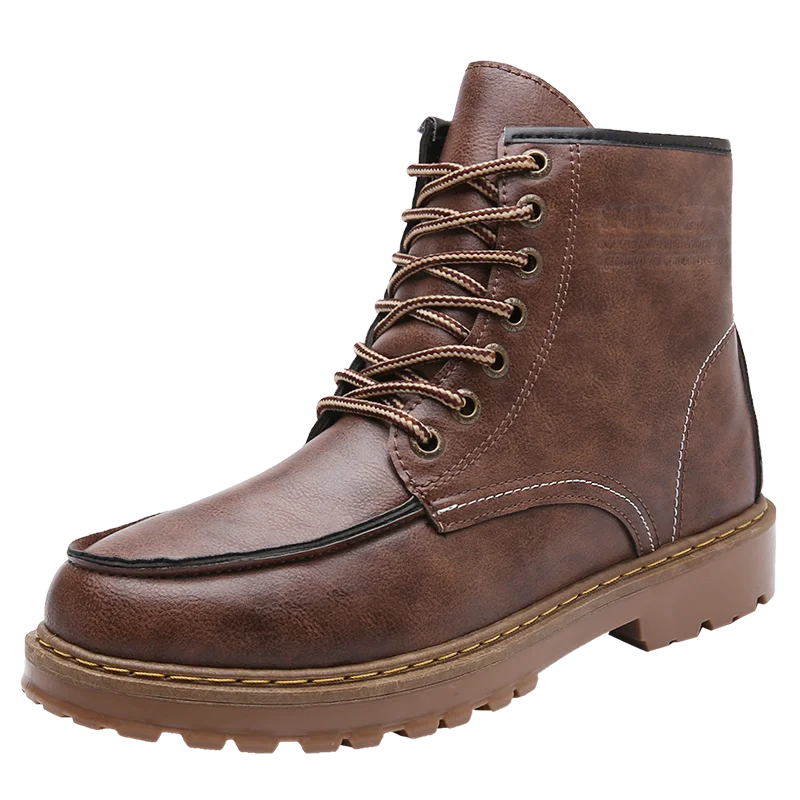 

Men's high-top shoes warm non-slip logging boots casual comfortable lightweight Martin boots firm wear-resistant tooling boots