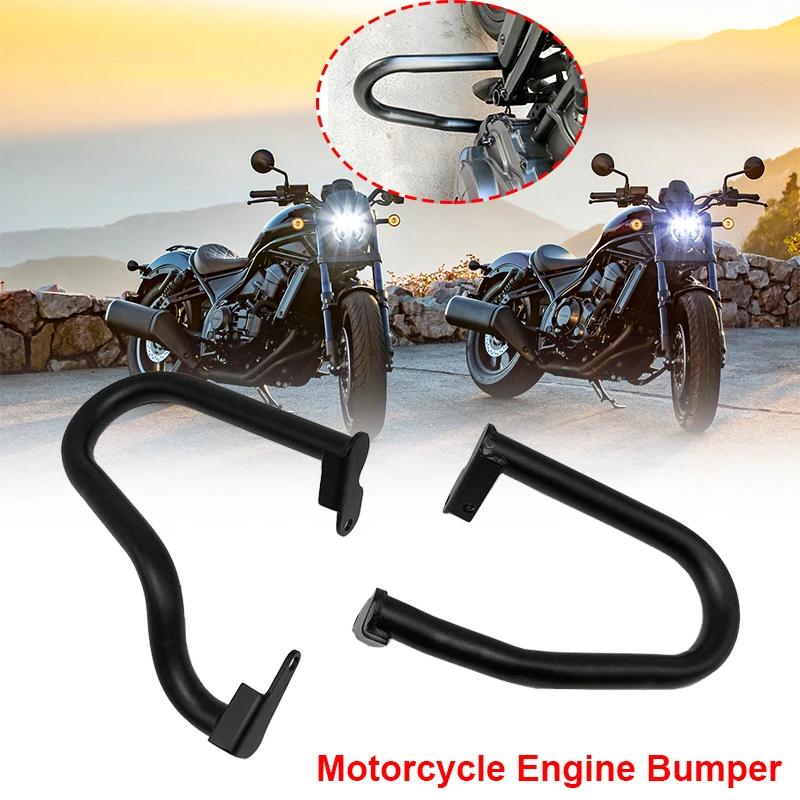BAIONE Engine Guard Crash Bars For Honda Rebel 1100 DCT (2021-2023) - Black, Bolt-On Protection