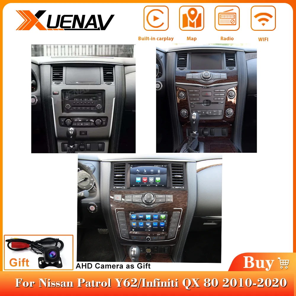 Новейший автомобильный радиоплеер для Nissan патруль Y62 infiniti QX80 2010-2020 стерео