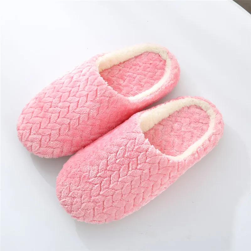 Zapatillas cálidas de algodón para hombre y mujer, zapatos planos de interior, para primavera, otoño e invierno, ante y pelo