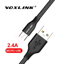 5V 2A Micro USB кабель VOXLINK USB Кабель зарядного устройства для samsung/xiaomi/lenovo/huawei/htc/Meizu Android кабели для мобильных телефонов