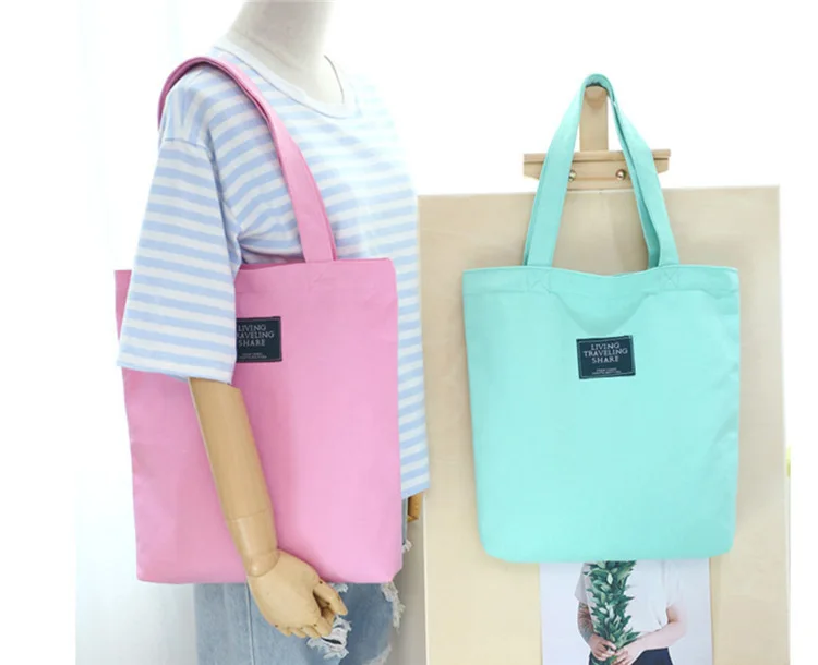 

2019 Summer New Style Solid Color Artistic Shoulder Canvas Bag