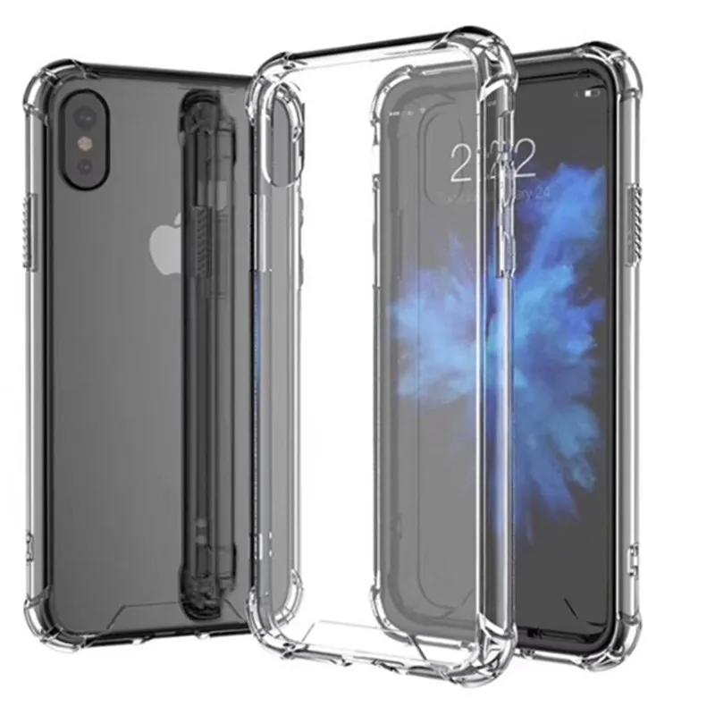 

QZ Clear Phone Case For Samsung Note10 Pro S9 S10 Plus Note 8 9 Soft TPU Shockproof Cover For iPhone X XR XS 11 Pro Max 7 8 Plus