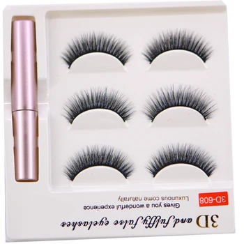 

New Invisible Magnets Magnetic Eyelashes Eye Eyeliner Liquid Set No Glue False Mink Extension Kit 3D Individual Reusable Eyelash