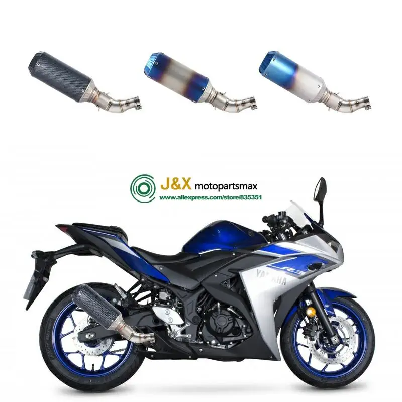 MT-03 MT03 мотоцикл глушитель трубы среднего звенья трубы Escape для YAMAHA YZF-R3 R3 R25 R30 слипоны