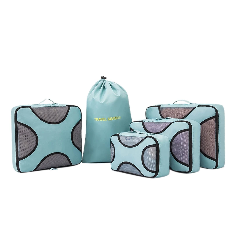 5Pcs Travel Bags Clothing Underwear Shoes Packing Organizer Portable Toiletry Make Up Pouch Accessories Supplies | Дом и сад