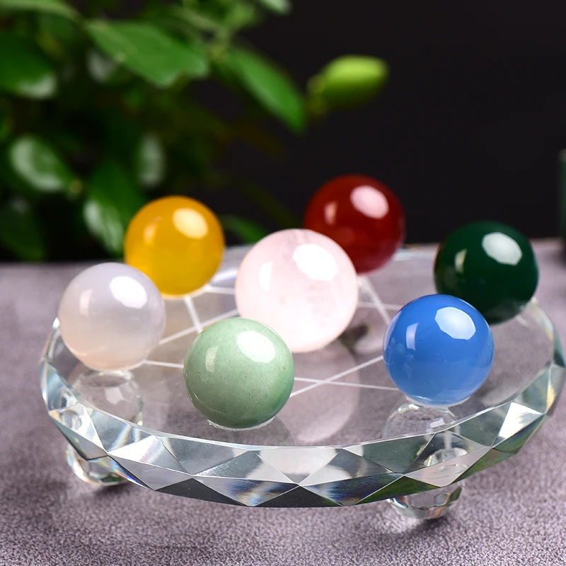 

A Set Of Seven-star ball Natural Crystal Mineral Jewelry Citrine Guardian Healing Stone Repair home decor study room decor gift