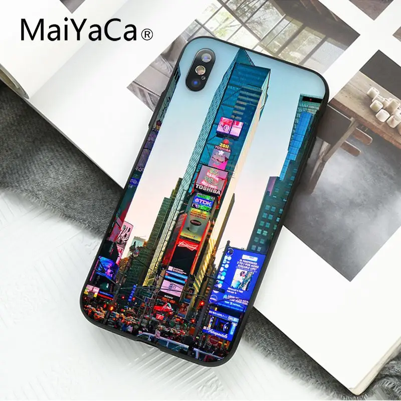 MaiYaCa Нью-Йорк Таймс Сквер такси чехол для телефона для iphone 11 Pro 11Pro Max 8 7 6 6S Plus X XS MAX 5 5S SE XR - Цвет: A16