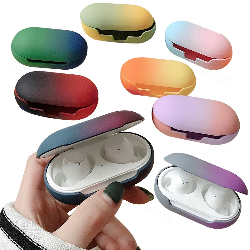 Градиентный жесткий чехол для Samsung Galaxy Buds + Plus с минималистичным дизайном из