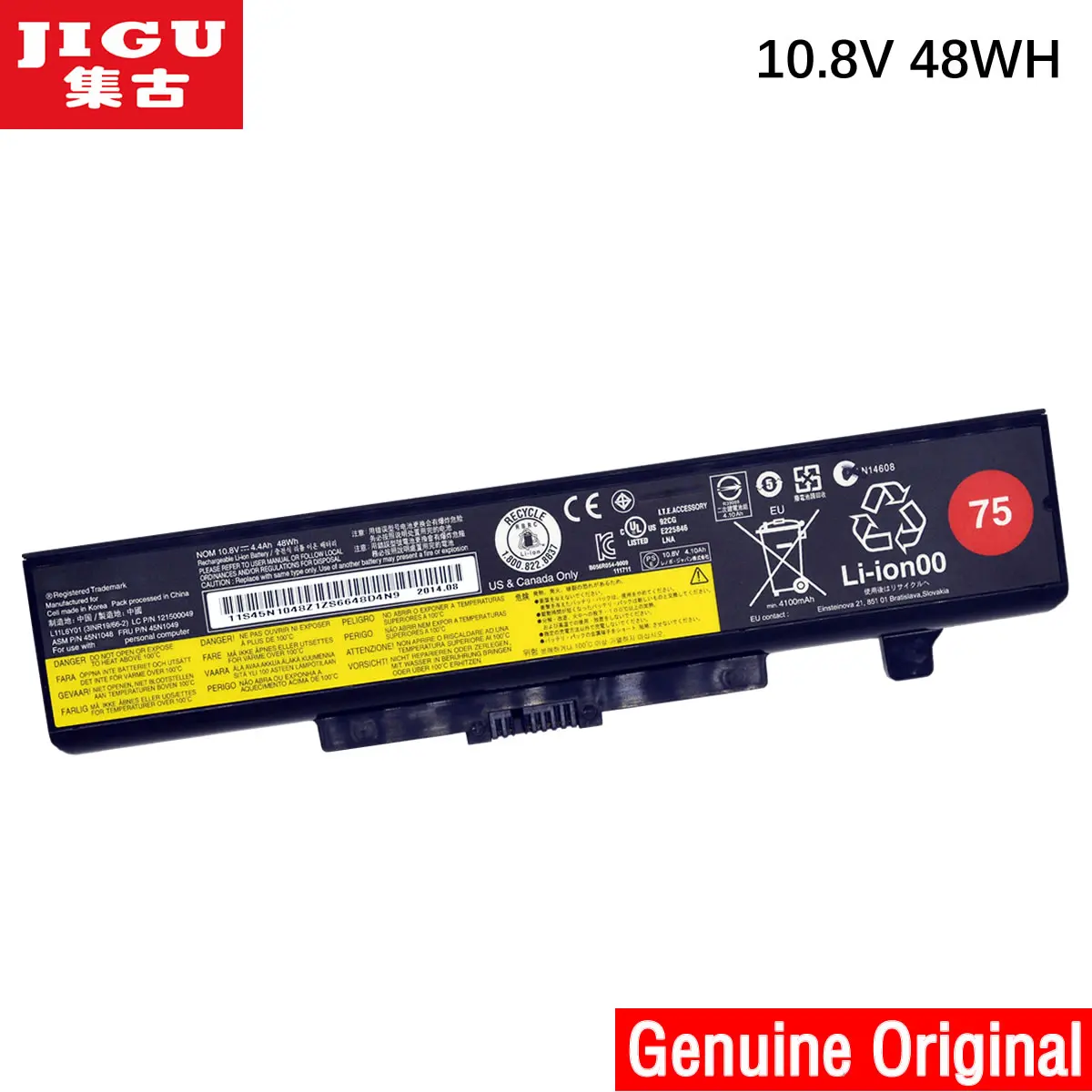 JIGU Оригинальный аккумулятор для ноутбука Lenovo B480 B590 K49 E49 Z585 M490 M495 V380 V385 V480 V485 V490 V580