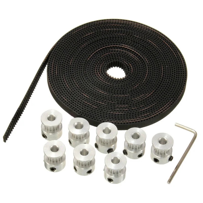 26PCS 5M Timing Belt GT2 16T 5mm Bore Pulley For RepRap Prusa Mendel Printer 3D
