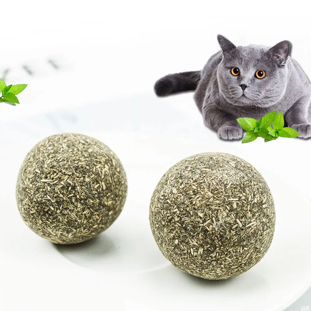 

Cat Natural Catnip Toys Menthol Flavor Kitten Treat Ball Cats Playing Chasing Cleaning Teeth Toy Pet Supplies